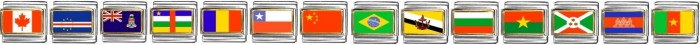 Abkhazia Flag Italian Charm