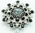 CZ BLACK STONES PURSE HANGER