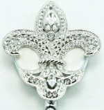 CZ FLEUR DE LIS PURSE HANGER