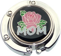 MOM ON BLACK FOLDABLE PURSE HANGER