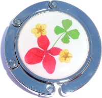 SIMPLE FLOWERS ON WHITE PURSE HANGER