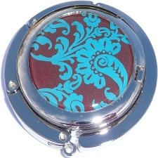 BIG PAISLEY PRINT ON BROWN PURSE HANGER