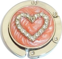 HEART ON ORANGE SWIRLS PURSE HANGER