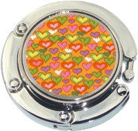 HEARTS ON ORANGE FOLDABLE PURSE HANGER