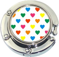 PRETTY HEARTS ON WHITE PURSE HANGER