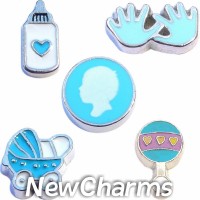 CSL104 Bouncing Baby Boy Charm Set for Floating Lockets