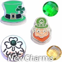 CSL120 Luck of the Irish Charm Set for Floating Lockets
