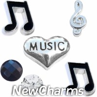 CSL124 Name That Tune Music Charm Set for Floating Lockets