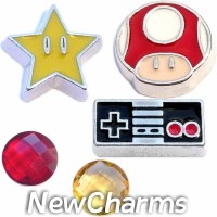 CSL132 Ready Set Game On Video Games Charm Set for Floating Lockets