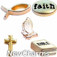 CSL141 I am a Believer Faith Charm Set for Floating Lockets