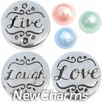 CSL158 Live Laugh Love Caring Charm Set for Floating Lockets