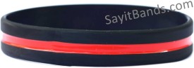 Firefighter Thin Red Line Wristband