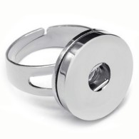 GA302 Adjustable Snap Charm Ring