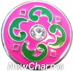 GS309 Catalina Pink And Green Snap Charm