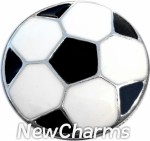 GS327 Enamel Soccer Ball Snap Charm