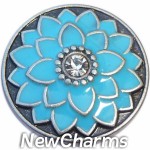 GS675 Blue Flower Snap Charm