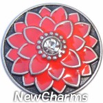 GS676 Coral Flower Snap Charm