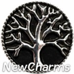 GS921 Tree Of Life On Black Snap Charm