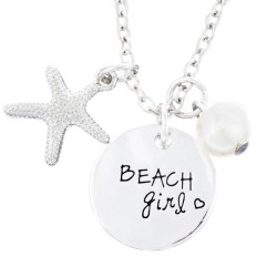 N82 Beach Girl Stamped Necklace 