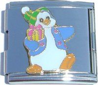 CT5013 Penguin with Green Hat Mega Italian Charm