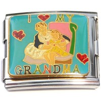 CT5209 Mega I Love My Grandma Teal Italian Charm