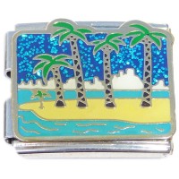 CT5221 MEGA Palm Trees Island Italian Charm