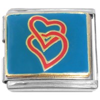 CT5238 MEGA Double Red Hearts Italian Charm