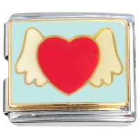 CT5241 MEGA Heart Wings Italian Charm