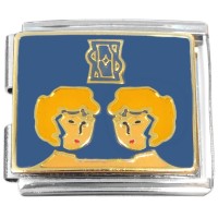 CT5245 MEGA Gemini Zodiac Sign Italian Charm