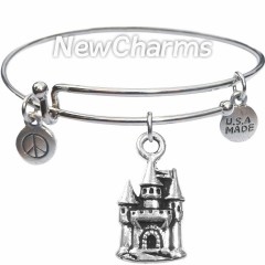 Bangle Bracelet with JT145 Silver Castle