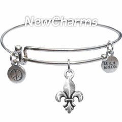 Bangle Bracelet with JT120 Silver Anchor