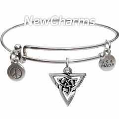 Bangle Bracelet with JT177 Celtic Triangle