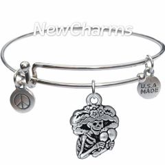 Bangle Bracelet with JT219 Silver Catrina