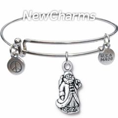 Bangle Bracelet with JT234 Silver St Nicholas