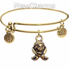 JT156 Gold Pirate Skull