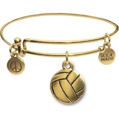 Goldtone Bangle Bracelet and Volleyball JT317