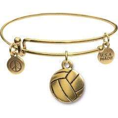 Goldtone Bangle Bracelet and Volleyball JT317