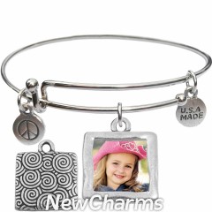 Cute Bangle Bracelet with Photo