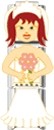 Redhead Bride Chick Charm Chick Italian Charm