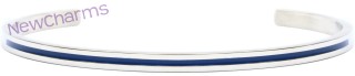 CB201 Thin Blue Line Cuff Bangle Bracelet