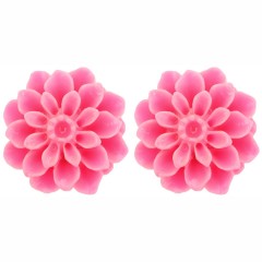EAR28 Light Pink Dahlia Flower Earrings