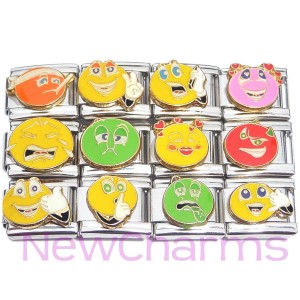 MIX110=12 Face Emoji Charms