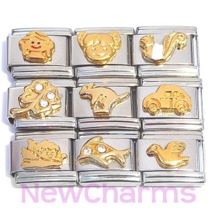 MIX113=9 Gold Charms