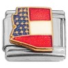 CL1011 Red White Blue Flag Arizona State Outline Italian Charm