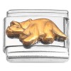 CL2057g Triceratops Dinosaur Bronze Italian Charm