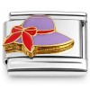 CL2127 Hat (purple with red bow) Italian Charm