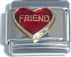 CT1081r Friend Red Heart Italian Charm