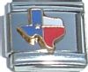 CL1013 State of Texas Red White Blue Italian Charm