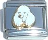 CT1109 White Poodle Head Italian Charm