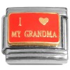 CT1150 I Love My Grandma on Red Italian Charm
